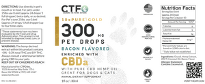 10xPURE-GOLD 300mg Pure Hemp Pet Drops enriched with CBDa