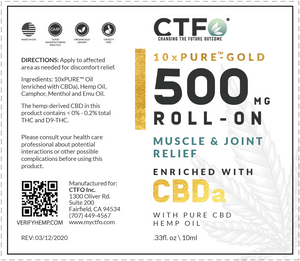 10xPURE™-GOLD Roll-On, Muscle & Joint Relief
