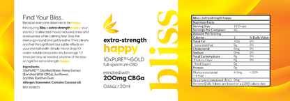 Bliss extra-strength happy ( Enriched with CBGa )